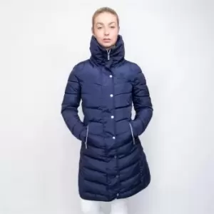 Image of Coldstream Ladies Kimmerston Long Quilted Coat - Blue