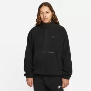 Image of Nike Nsw Polar Club Fleece Half Full Zip Hoody, Black, Male, Hoodies, DX0525-010
