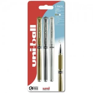 Image of Uni-Ball Signo Broad UM153 AST Plastic Free Packaging PK3