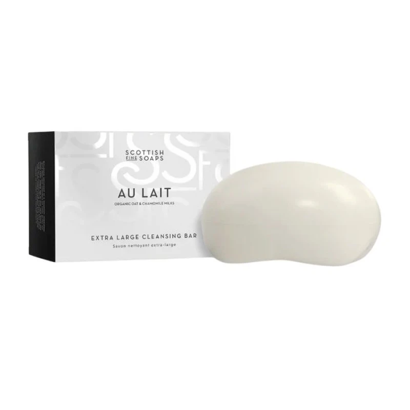 Image of Scottish Fine Soaps Scottish Fine Soaps Au Lait Extra Large Cleansing Soap Bar 300g in White White One Size Unisex 5016365100366