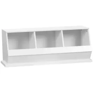 Image of HOMCOM 3 Compartments Storage Cabinet For Living Room, Nursery Room, Hallway