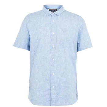 Image of SoulCal Linen Shirt Mens - Denim Blue