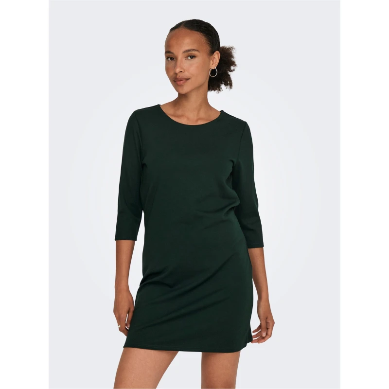 Image of Only Brilliant three quarterSleeve Jersey Dress - Green Green 10