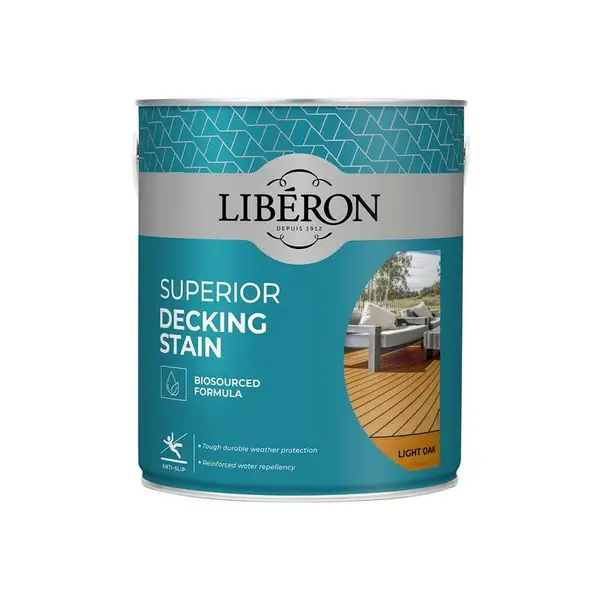 Image of Liberon Superior Decking Stain LIB126117 Colour: Light Oak