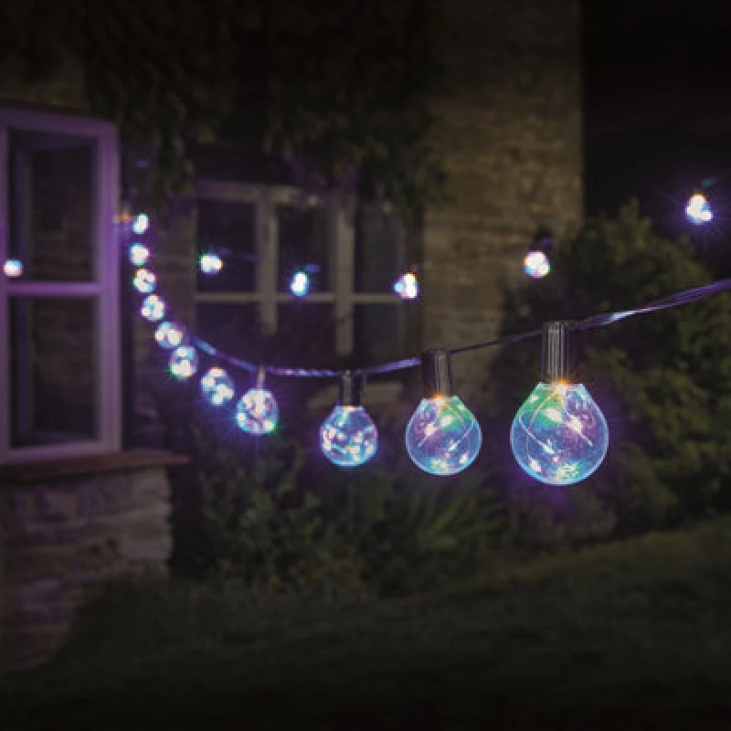 Image of Smart Garden Firefly Festoon Mains-Powered (Plug-In & Wired) Multicolour 10 LED Indoor & Outdoor String Lights
