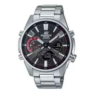 Image of Casio Edifice Solar Quartz Black Dial Stainless Steel Bracelet Mens Smartwatch ECB-S100D-1AEF