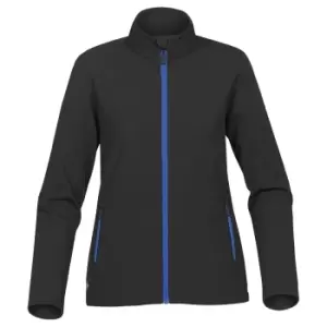 Image of Stormtech Womens/Ladies Orbiter Softshell Jacket (S) (Black/ Azure Blue)