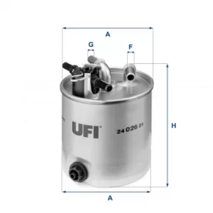 Image of 24.026.01 UFI Fuel Filter