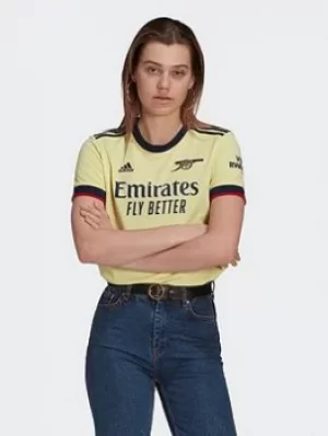 Image of adidas Arsenal 21/22 Away Jersey, Yellow, Size 2Xs, Women