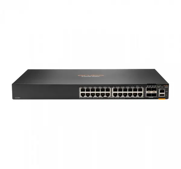 Image of HP HPE Aruba 6200F 24G Class4 PoE 4SFP+ 370W Managed L3 Gigabit Ethernet (10/100/1000) Power over Ethernet (PoE) 1U JL725A