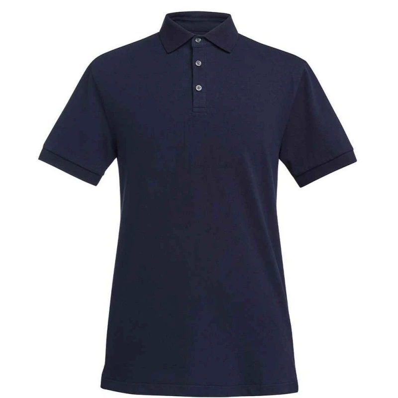 Image of Brook Taverner Brook Taverner Men Hampton Cotton Polo Shirt in Navy Size: Small Navy S Male 5063238723733