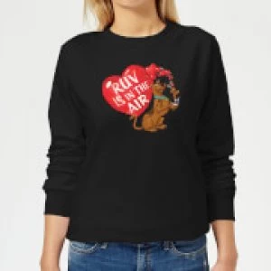Image of Scooby Doo Ruv Is In The Air Womens Sweatshirt - Black - M