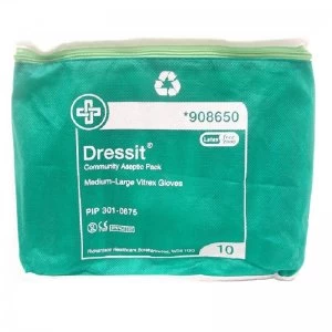 Image of Dressit Medium-Large Vitrex Gloves Latex Free - 10 Pairs