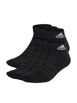 Image of adidas Sportswear Cushioned Ankle Socks 6 Pairs - Black/White, Size S, Men