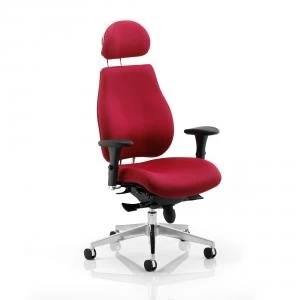Image of Sonix Chiro Plus Ergo Posture Chair With Arms With Headrest Wine Ref