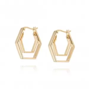 Image of Kamala Huggie Hoop 18ct Gold Plate Earrings HUG14_GP