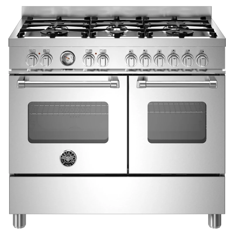 Image of Bertazzoni MAS106L2EXC 100cm Master Series Dual Fuel Range Cooker - STAINLESS STEEL MAS106L2EXC
