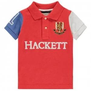 Image of Hackett Hackett Boys Multi-coloured Short-Sleeved Polo Shirt - 2AW Red Multi