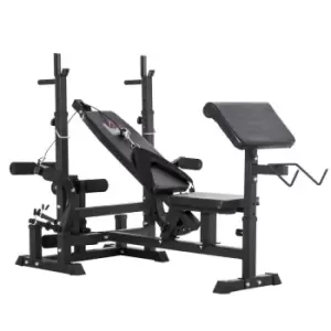 Image of Homcom Multi-exercise Full-body Weight Bench With Bench Press & Leg Extension