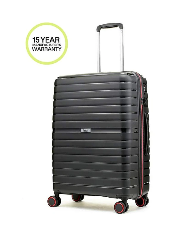 Image of Rock Luggage Hydra Lite VZ9PV Medium Black Suitcase