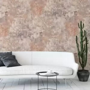 Image of Plaster Chalk Blush Wallpaper Industrial Concrete Effect 170805 - Grandeco