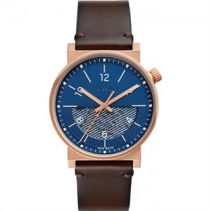 Image of Fossil Mens Barstow Rose Gold Plated Watch - ME3169