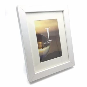 Image of 6" x 8" - iFrame Solid White Wood Finish Frame with Mount