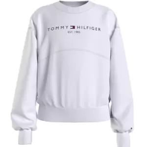 Image of Tommy Hilfiger THUBOR Girls Childrens Sweatshirt in White - Sizes 8 years,10 years,14 years,16 years