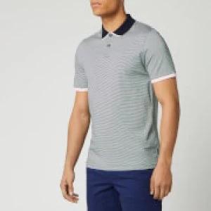 Image of Ted Baker Mens Caffine Striped Polo Shirt - Navy - M/3