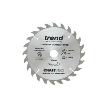 Image of Trend - CSB/16024 Craft Saw Blade 160mm x 24T x 20mm