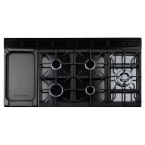 Image of Rangemaster EDL110DFFCB/C Encore Deluxe 110cm Dual Fuel Cooker, Charcoal Black