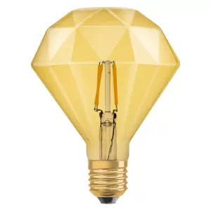 Image of Osram Vintage 1906 LED 40W Diamond Gold Filament Bulb