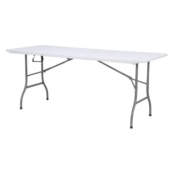 Image of Streetwize Folding Blow Moulded Table 180cm x 72cm - White 178x72x74