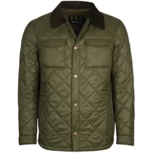 Image of Barbour Mens Shirt Quilted Jacket Olive Small