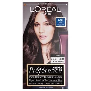 Image of Preference Infinia 4.01 Paris Natural Dark Brown Hair Dye Brunette