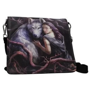 Image of Soul Bond Wolf Embossed Shoulder Bag
