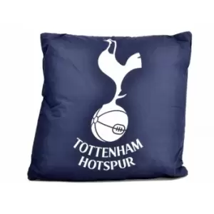 Image of Tottenham Hotspur FC Official Football Crest Cushion (One Size) (Navy/White)