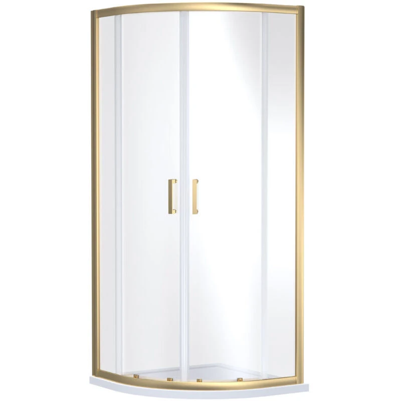 Image of nuie Rene 1900 x 800 x 800mm Quandrant Shower Enclosure Brown, Brown SMQU8BB-E6