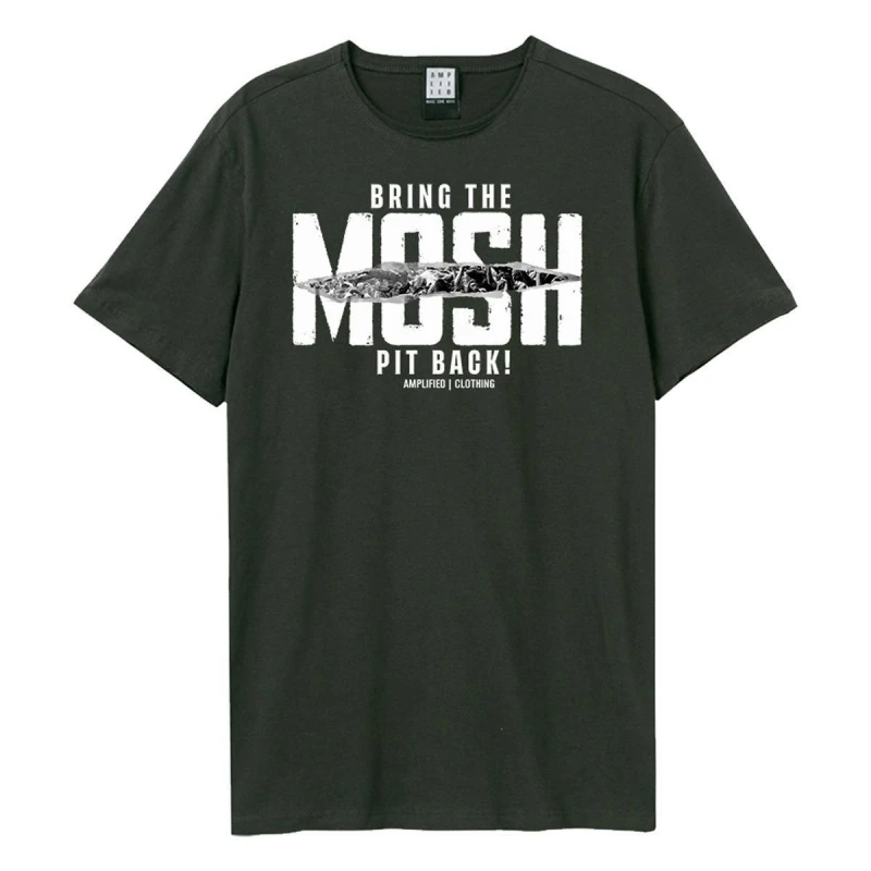 Image of Amplified Amplified Men Bring The Mosh Pit Back T-Shirt in Charcoal Size: Small Charcoal S Male 5063470006823