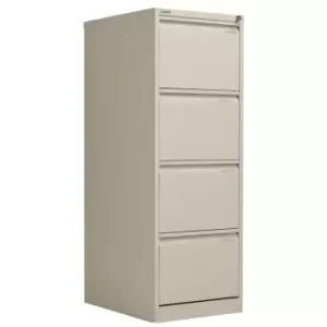 Image of Bisley 4 Drawer Classic Steel Filing Cabinet - Goose Grey