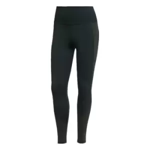 Image of adidas Optime Training Shiny Full Length Leggings Womens - Shadow Green / Shadow Green
