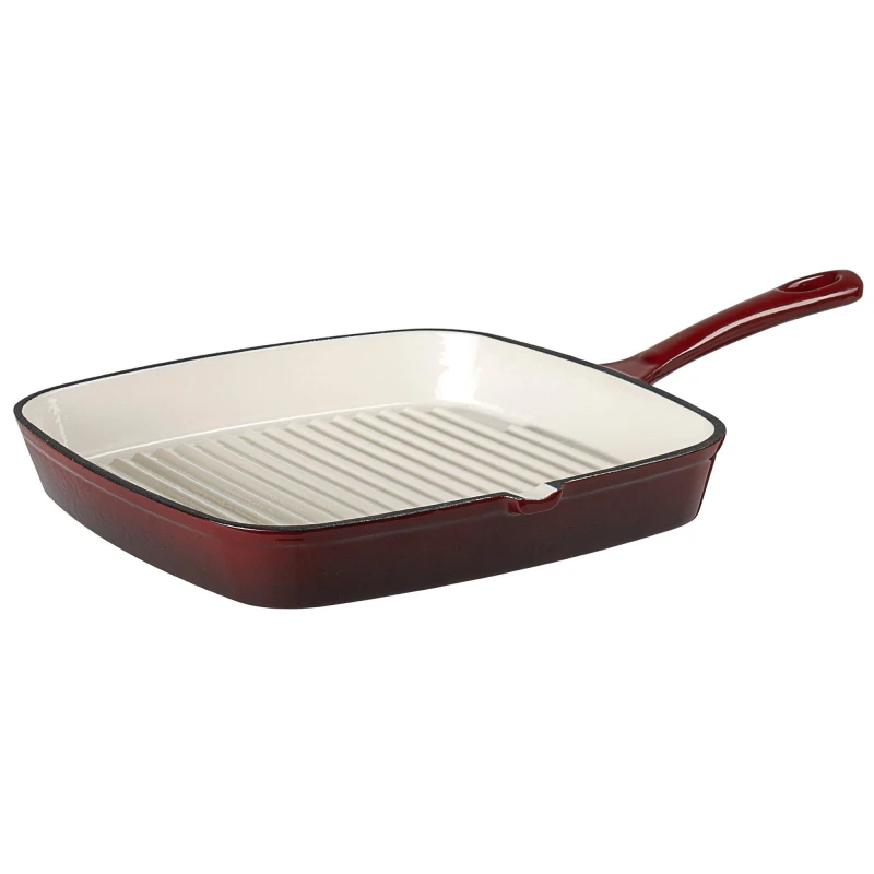 Image of Prochef 23CM CAST IRON GRILL PAN Deep Garnet unisex 1
