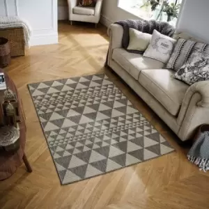 Image of Oriental Weavers - Moda Flatweave Prism Grey 120cm x 160cm Rectangle - Brown
