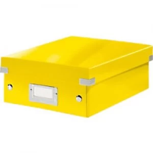 Image of Leitz Click & Store WOW Small Organiser Box Laminated Cardboard Yellow 220 x 282 x 100 mm