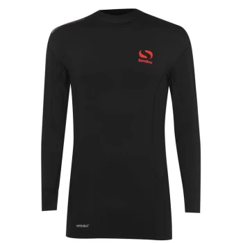 Image of Sondico Thermal Mock Base Layer Top Mens - Black
