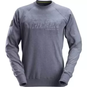 Image of Snickers 2882 Mens Logo Sweatshirt Blue XL