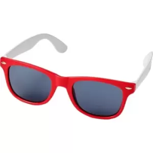Image of Bullet Unisex Adult Sun Ray Colour Block Sunglasses (One Size) (Red/White)