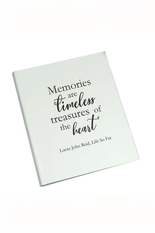 Image of Personalised Memento Company Personalised 'Memories are Timeless' Traditional Photo Album in White White Unisex