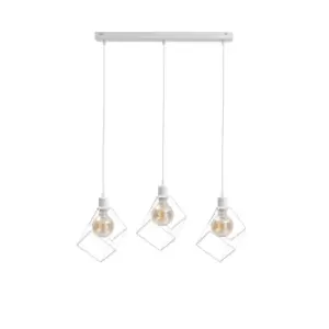 Image of Ruben Bar Pendant Ceiling Light White, 60cm, 3x E27