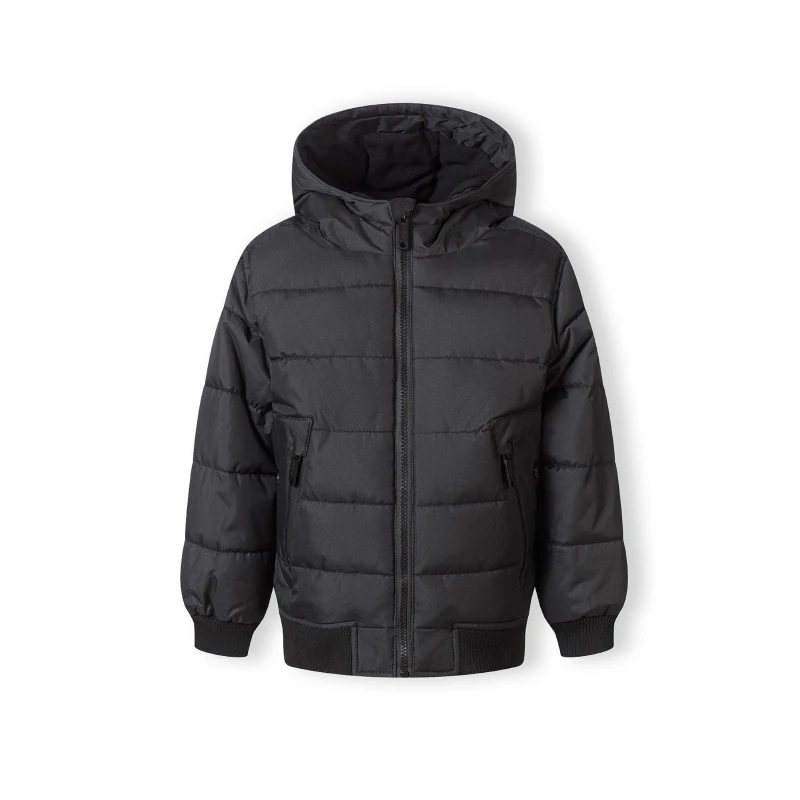 Image of Minoti Boys padded jacket with hood Black male 7-8 Yrs